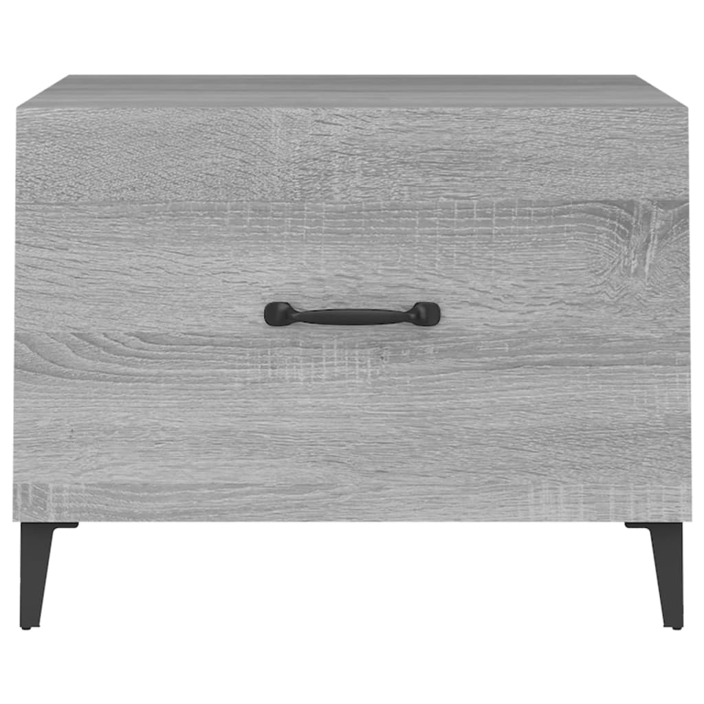 Tavolino da Salotto Gambe in Metallo Grigio Sonoma 50x50x40 cm | homemem39