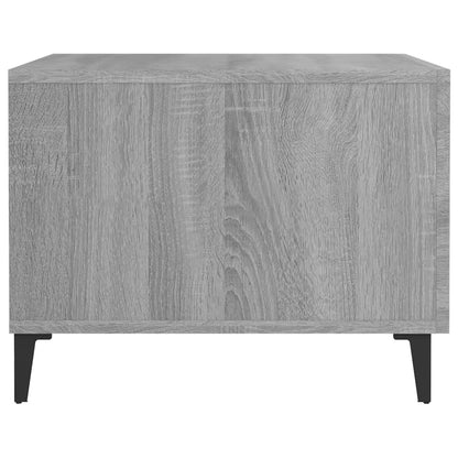 Tavolino da Salotto Gambe in Metallo Grigio Sonoma 50x50x40 cm | homemem39