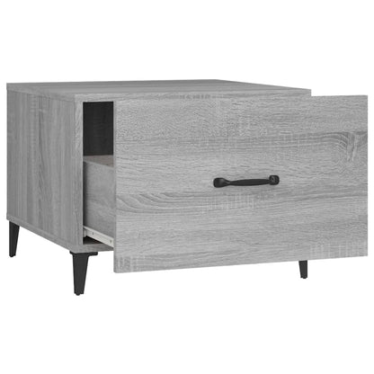 Tavolino da Salotto Gambe in Metallo Grigio Sonoma 50x50x40 cm | homemem39