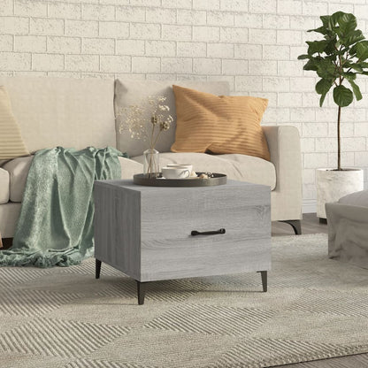 Tavolino da Salotto Gambe in Metallo Grigio Sonoma 50x50x40 cm | homemem39