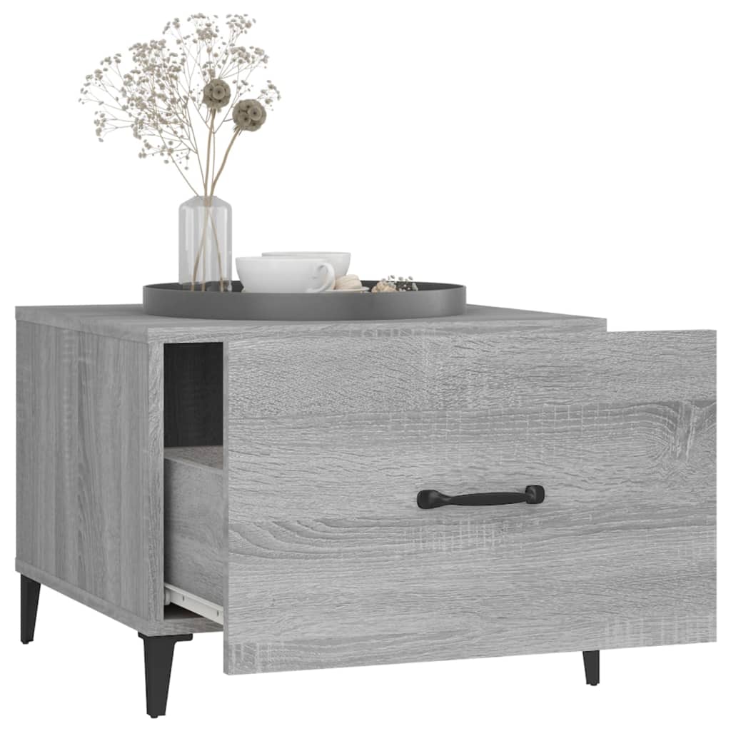Tavolini Salotto Gambe in Metallo 2pz Grigio Sonoma 50x50x40 cm | homemem39