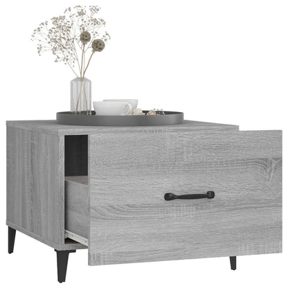 Tavolini Salotto Gambe in Metallo 2pz Grigio Sonoma 50x50x40 cm | homemem39