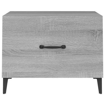 Tavolini Salotto Gambe in Metallo 2pz Grigio Sonoma 50x50x40 cm | homemem39
