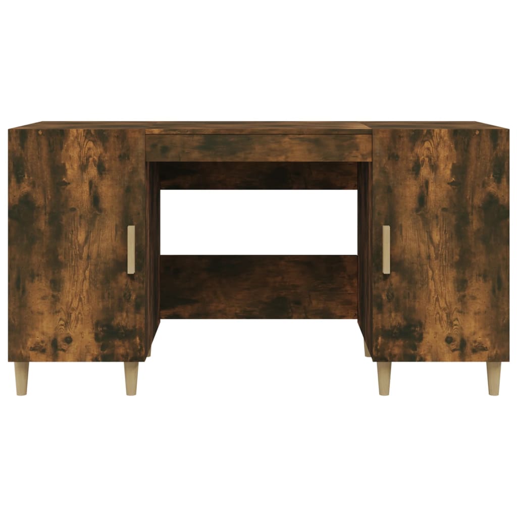 Scrivania Rovere Fumo 140x50x75 cm in Legno Multistrato