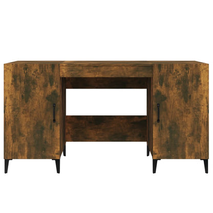 Scrivania Rovere Fumo 140x50x75 cm in Legno Multistrato - homemem39