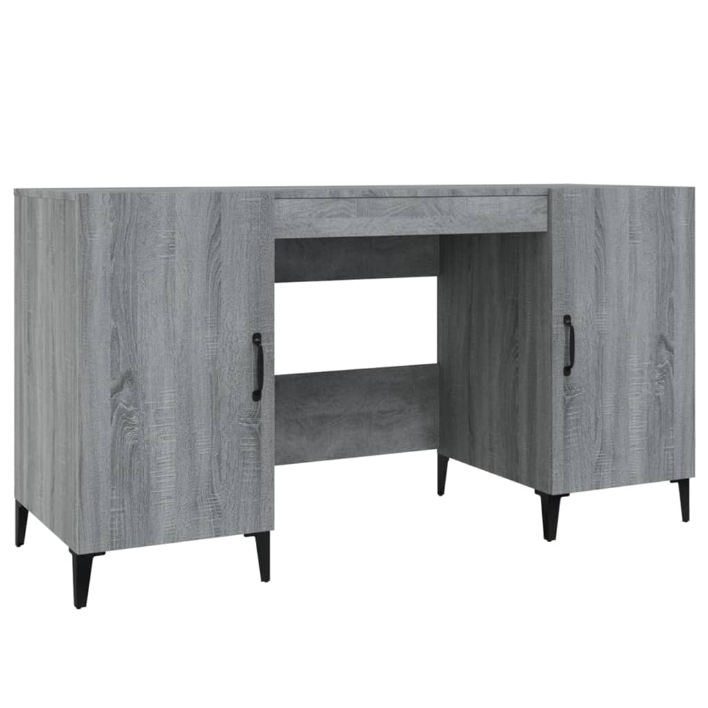 Scrivania Grigio Sonoma 140x50x75 cm in Legno Multistrato | homemem39