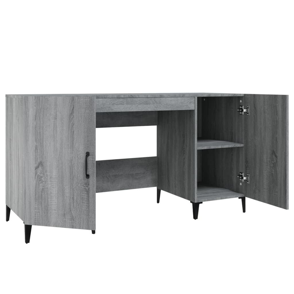 Scrivania Grigio Sonoma 140x50x75 cm in Legno Multistrato | homemem39