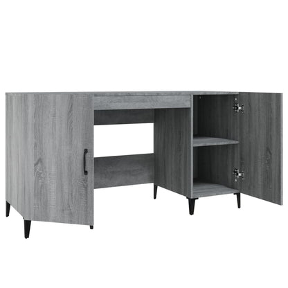 Scrivania Grigio Sonoma 140x50x75 cm in Legno Multistrato | homemem39