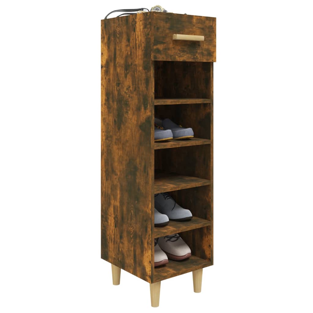 Scarpiera Rovere Fumo 30x35x105 cm in Legno Multistrato - homemem39