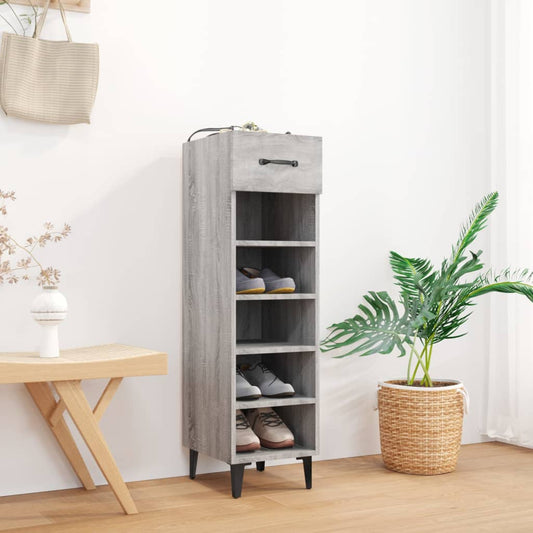 Scarpiera Grigio Sonoma 30x35x105 cm in Legno Multistrato - homemem39