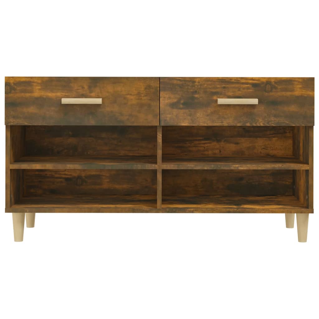 Scarpiera Rovere Fumo 102x35x55 cm in Legno Multistrato - homemem39