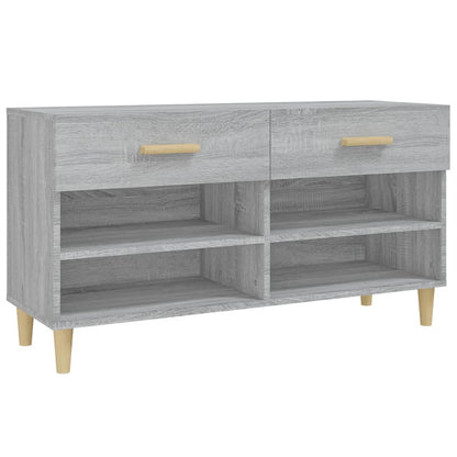 Scarpiera Grigio Sonoma 102x35x55 cm in Legno Multistrato - homemem39