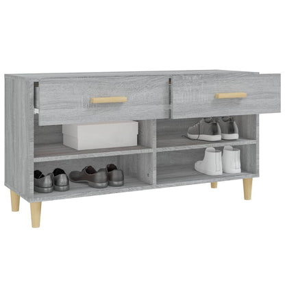 Scarpiera Grigio Sonoma 102x35x55 cm in Legno Multistrato - homemem39