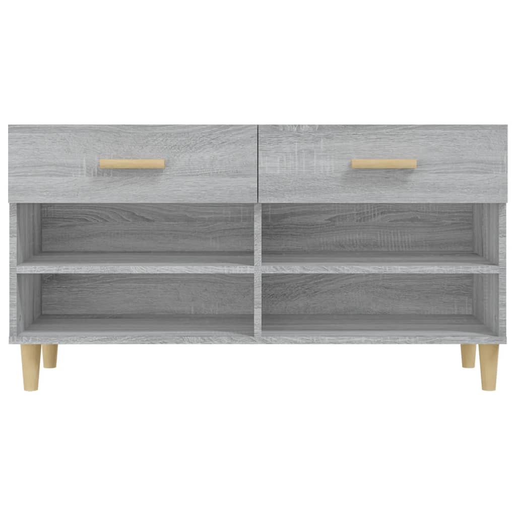 Scarpiera Grigio Sonoma 102x35x55 cm in Legno Multistrato - homemem39