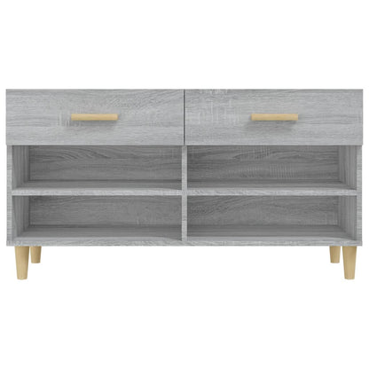Scarpiera Grigio Sonoma 102x35x55 cm in Legno Multistrato - homemem39