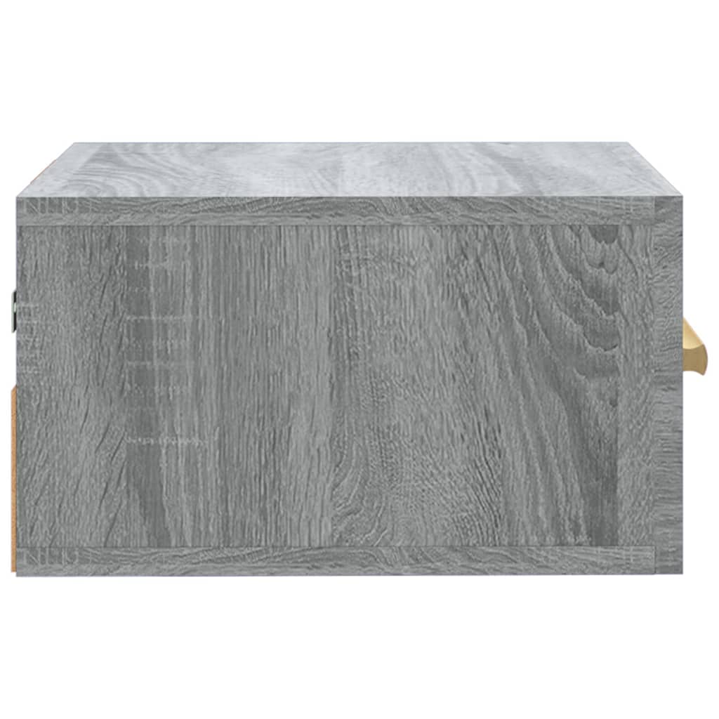 Comodino a Muro Grigio Sonoma 35x35x20 cm - homemem39