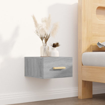 Comodini a Muro 2 pz Grigio Sonoma 35x35x20 cm - homemem39