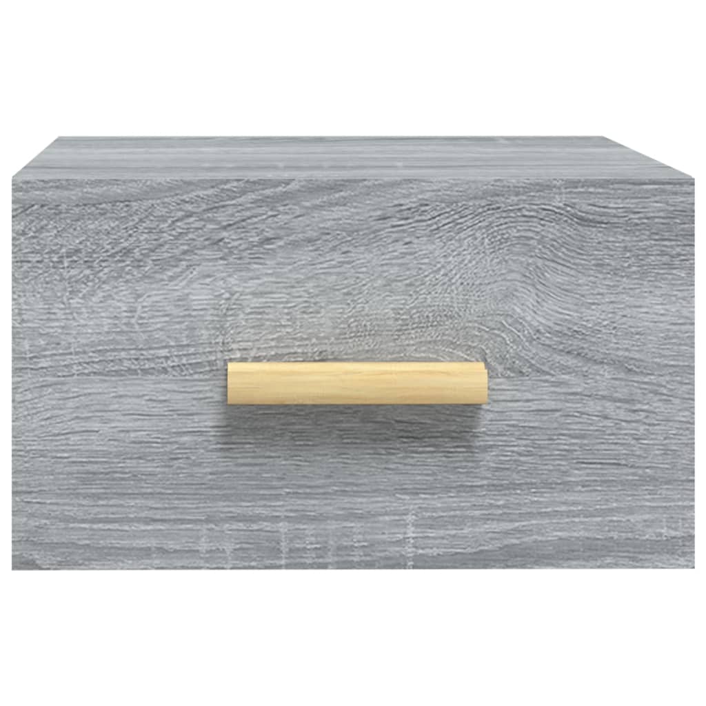 Comodini a Muro 2 pz Grigio Sonoma 35x35x20 cm - homemem39