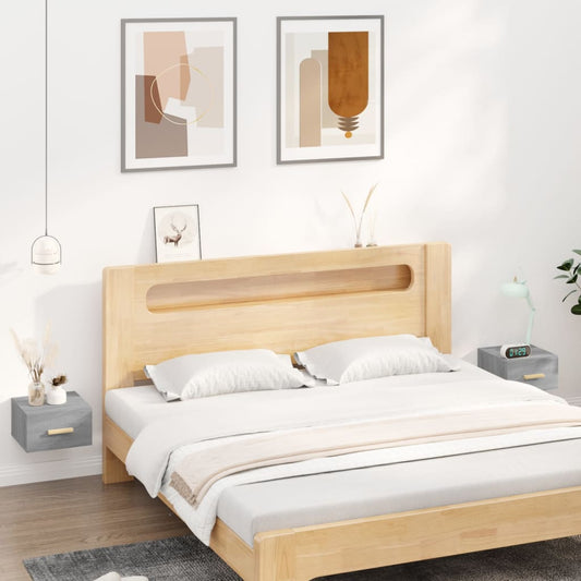 Comodini a Muro 2 pz Grigio Sonoma 35x35x20 cm - homemem39