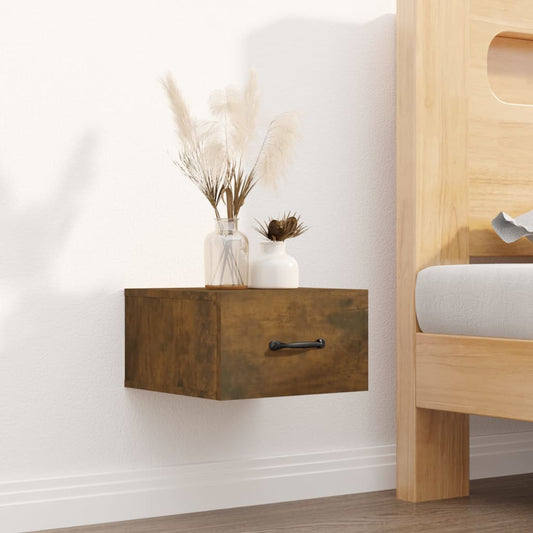 Comodino a Muro Rovere Fumo 35x35x20 cm - homemem39