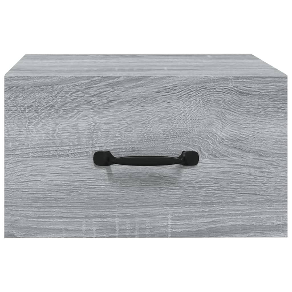 Comodini a Muro 2 pz Grigio Sonoma 35x35x20 cm - homemem39