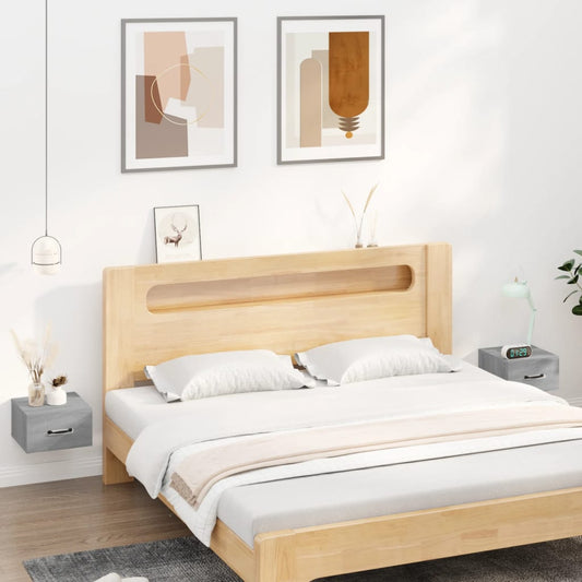 Comodini a Muro 2 pz Grigio Sonoma 35x35x20 cm - homemem39
