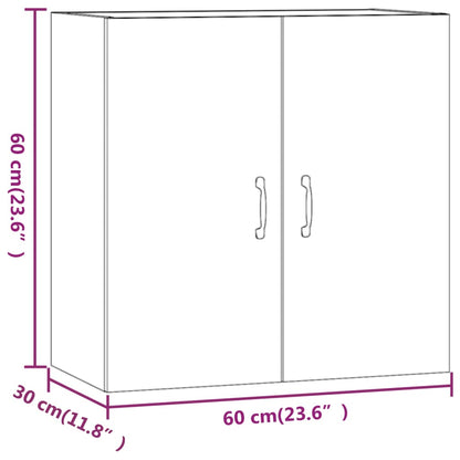 Mobile Pensile Rovere Marrone 60x31x60 cmi in Legno Multistrato - homemem39