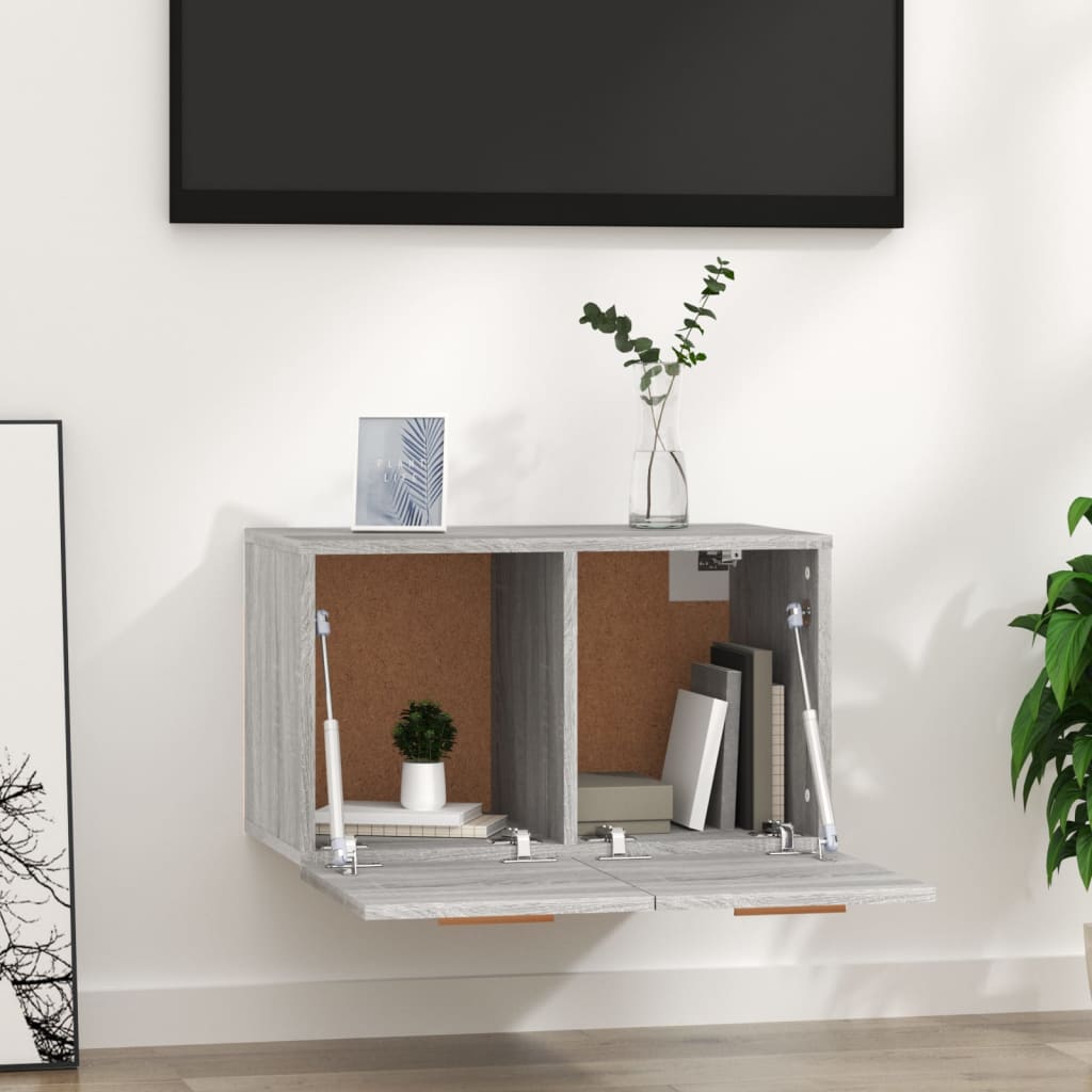 Mobile a Parete Grigio Sonoma 60x36,5x35cm in Legno Multistrato - homemem39