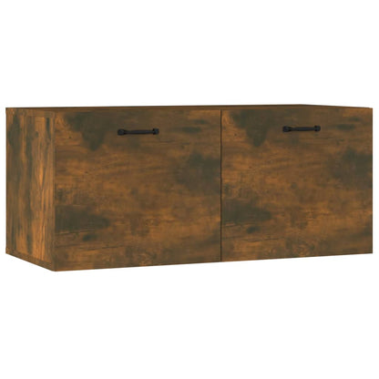 Mobile a Parete Rovere Fumo 80x36,5x35 cm in Legno Multistrato | homemem39
