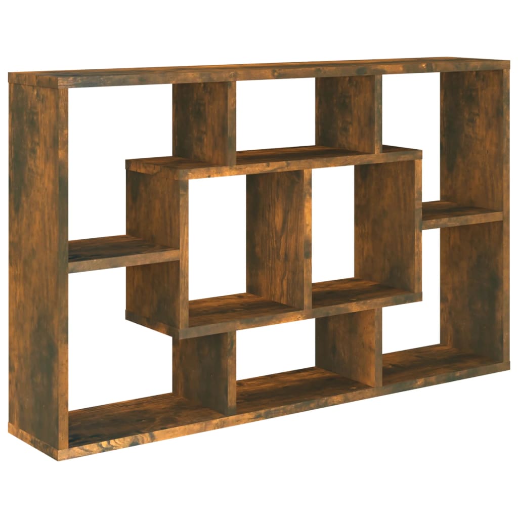 Mensola a Muro Rovere Fumo 85x16x52,5 cm in Legno Multistrato - homemem39