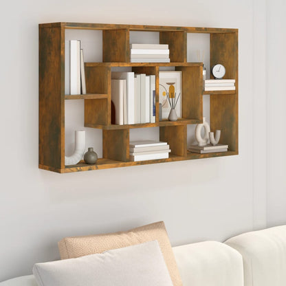 Mensola a Muro Rovere Fumo 85x16x52,5 cm in Legno Multistrato - homemem39