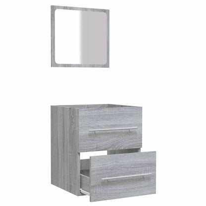 Mobile da Bagno con Specchio Grigio Sonoma 41x38,5x48 cm