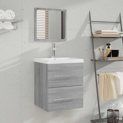 Mobile da Bagno con Specchio Grigio Sonoma 41x38,5x48 cm | homemem39