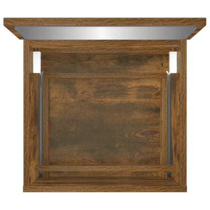 Mobile da Bagno con Specchio Rovere Fumo in Legno Multistrato | homemem39