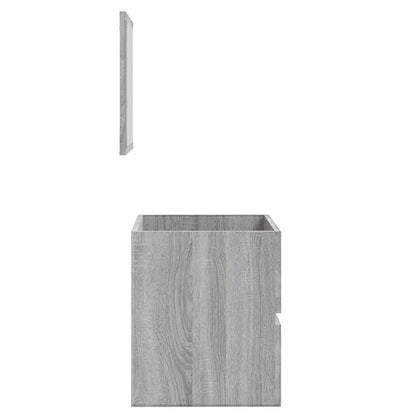 Mobile da Bagno con Specchio Grigio Sonoma in Legno Multistrato