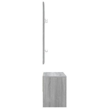 Set di Mobili da Corridoio Grigio Sonoma in Legno Multistrato