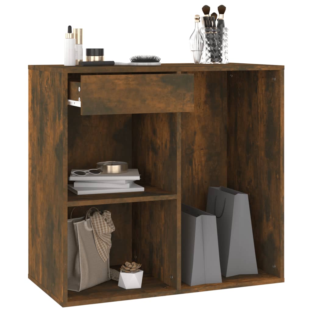 Armadietto Cosmetici Rovere Fumo 80x40x75cm Legno Multistrato - homemem39