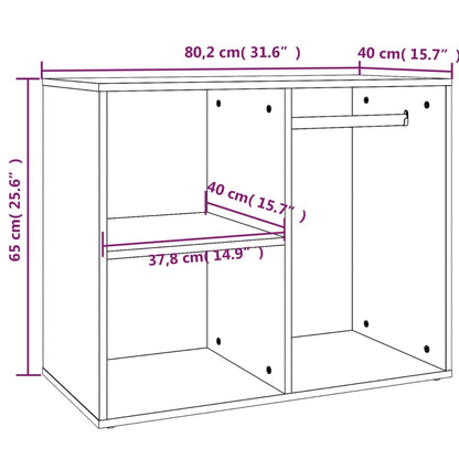Armadietto Cosmetici Grigio Sonoma 80x40x65cm Legno Multistrato - homemem39