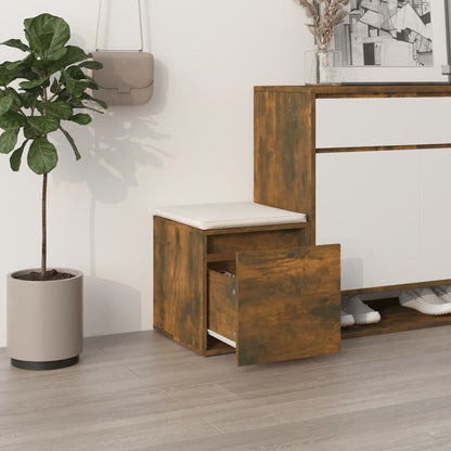 Cassetto Contenitore Rovere Fumo 40,5x40x40cm Legno Multistrato - homemem39
