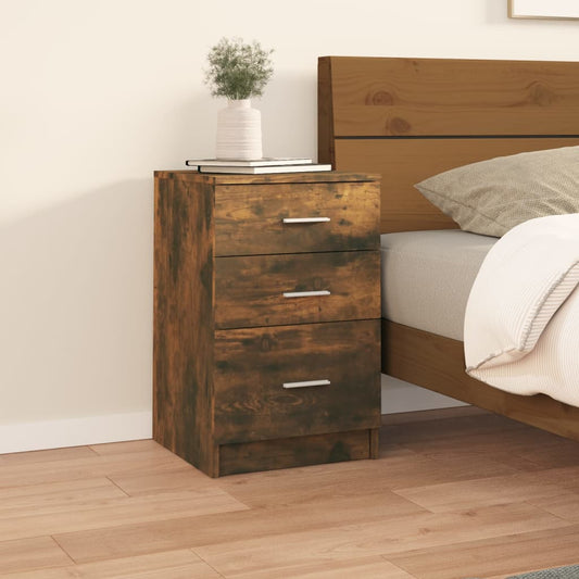 Comodino Rovere Fumo 40x40x63 cm in Legno Multistrato - homemem39