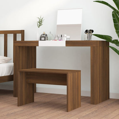 Sgabello da Toeletta Marrone Fumo 70x35x45 cm Legno Multistrato - homemem39