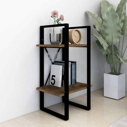 Libreria 2 Ripiani Rovere Marrone 40x30x70 cm Legno Multistrato