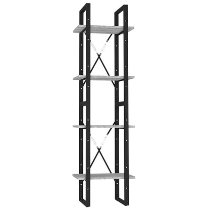 Libreria 4 Ripiani Grigio Sonoma 40x30x140 cm Legno Multistrato