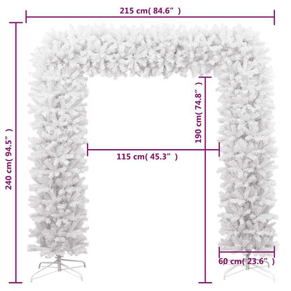 Albero di Natale ad Arco Bianco 240 cm