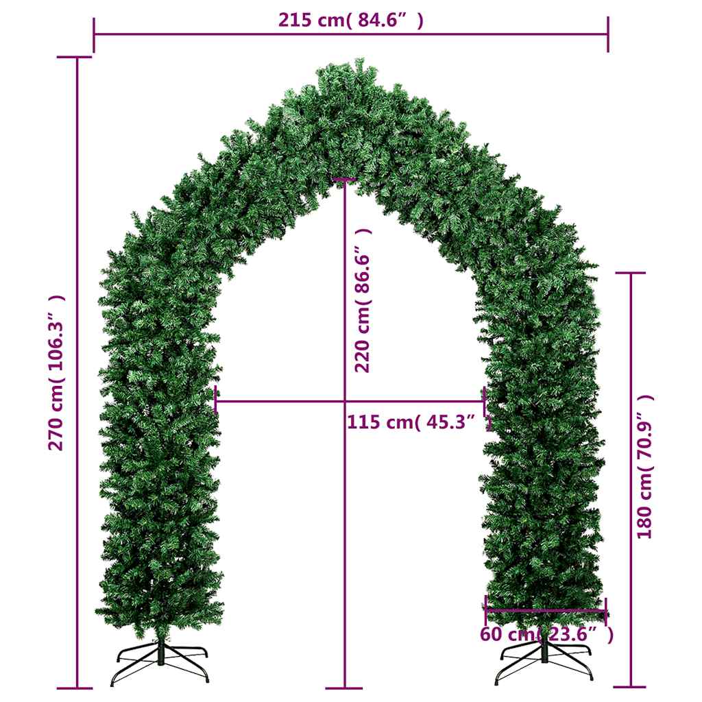 Albero di Natale ad Arco Verde 270 cm - homemem39