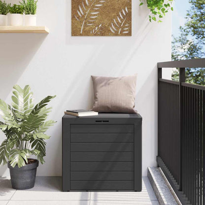 Baule da Giardino Antracite 58,5x46x55 cm in Polipropilene - homemem39