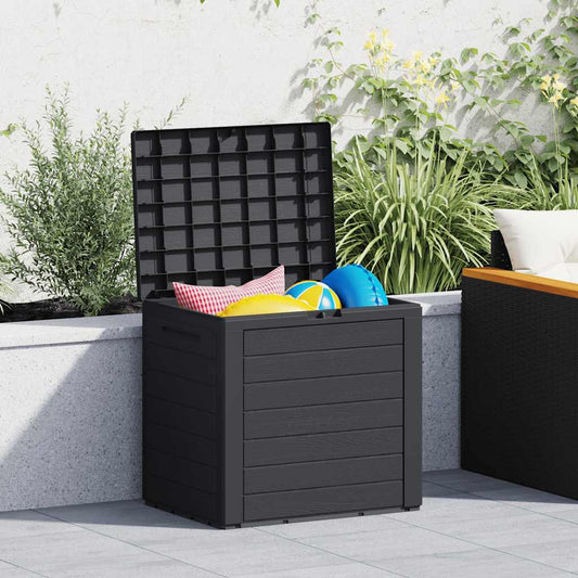 Baule da Giardino Antracite 58,5x46x55 cm in Polipropilene - homemem39