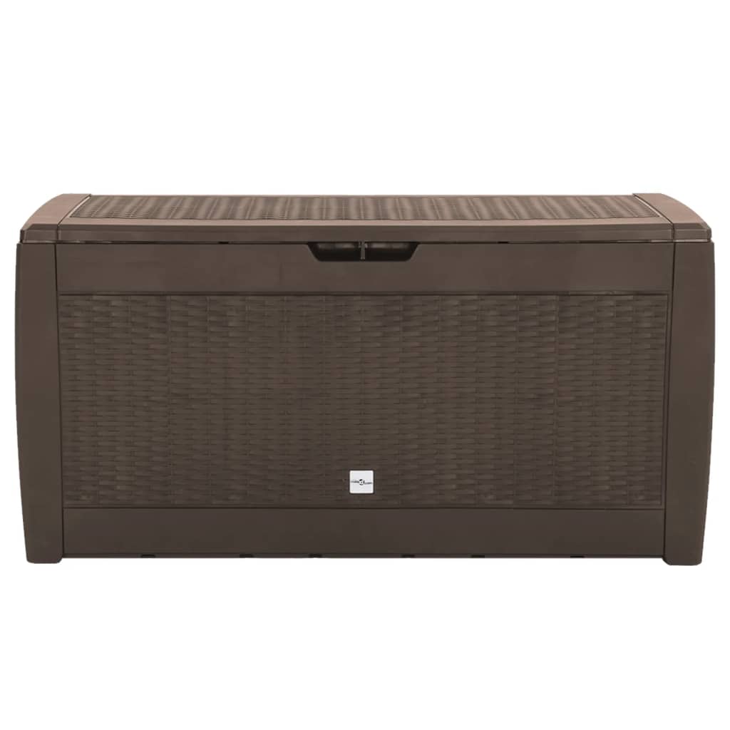 Baule da Giardino Marrone 119x48x60 cm in Polipropilene - homemem39