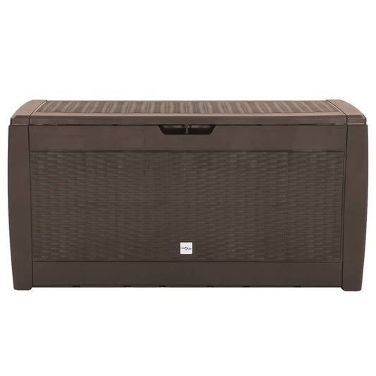 Baule da Giardino Marrone 119x48x60 cm in Polipropilene - homemem39