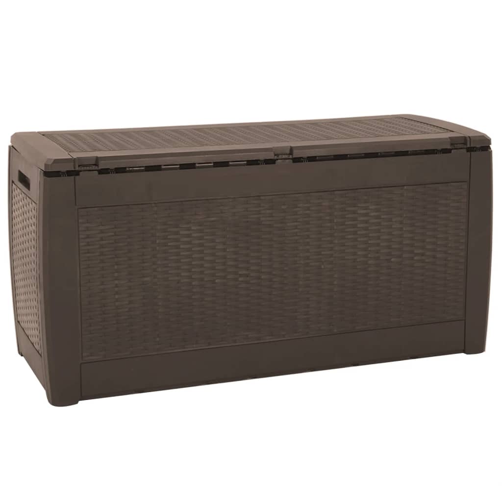 Baule da Giardino Marrone 119x48x60 cm in Polipropilene - homemem39